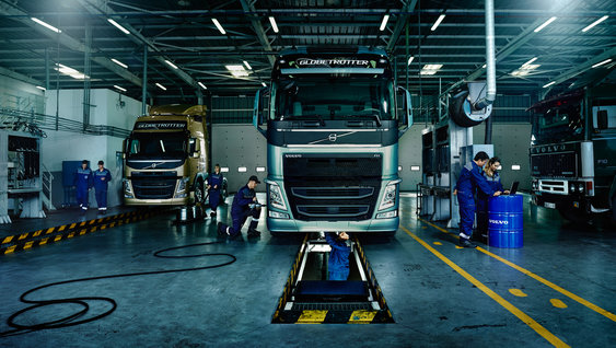 Volvo trucks about us quality workshop pit